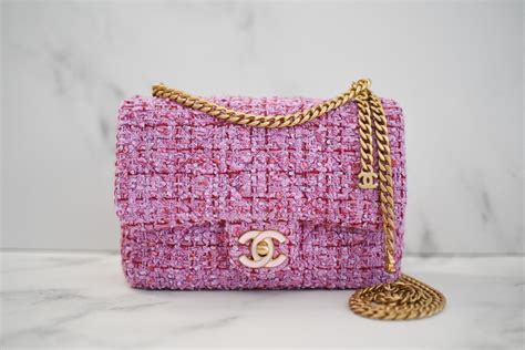 chanel pink tweed bag|chanel 22 small.